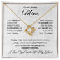 To My Loving Mom | I Love You With All My Heart -Love Knot Necklace